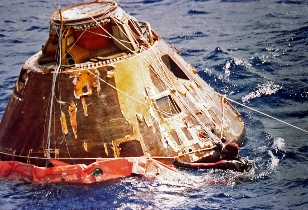 NASA photo after splashdown