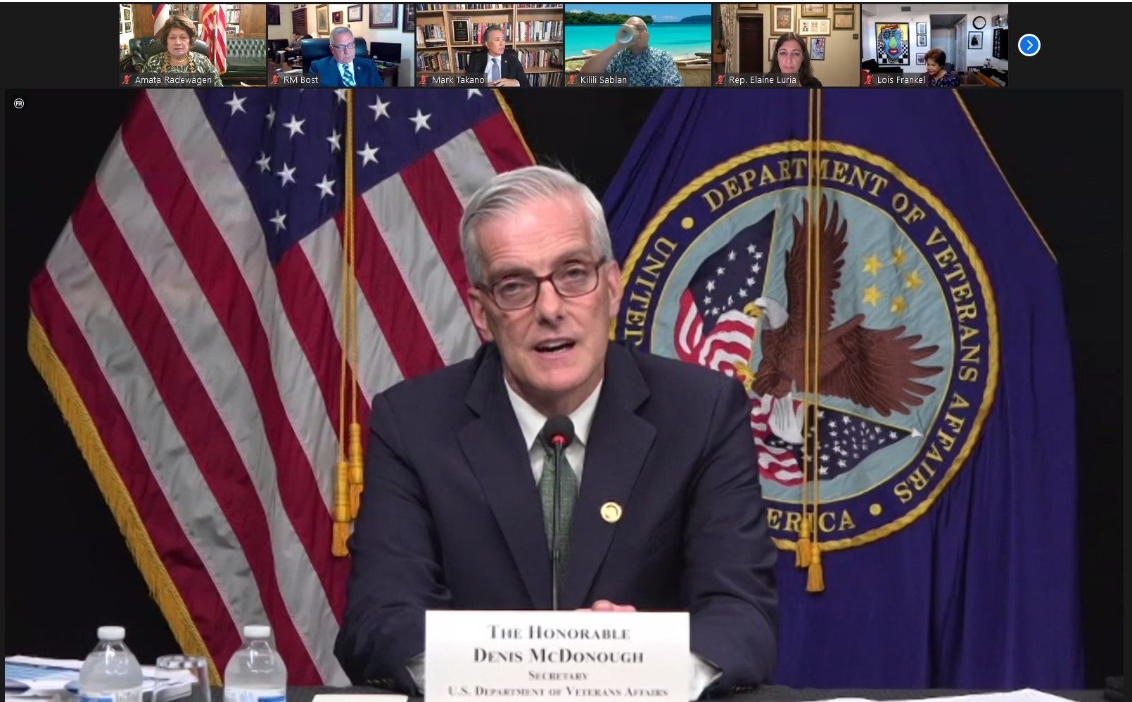 Secretary McDonough testifying in HVAC hearing on VA budget this week