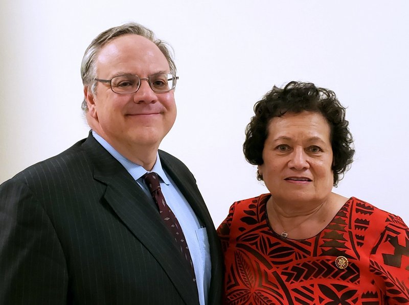 Rep. Amata and the head of the Department of the Interior, David Bernhardt