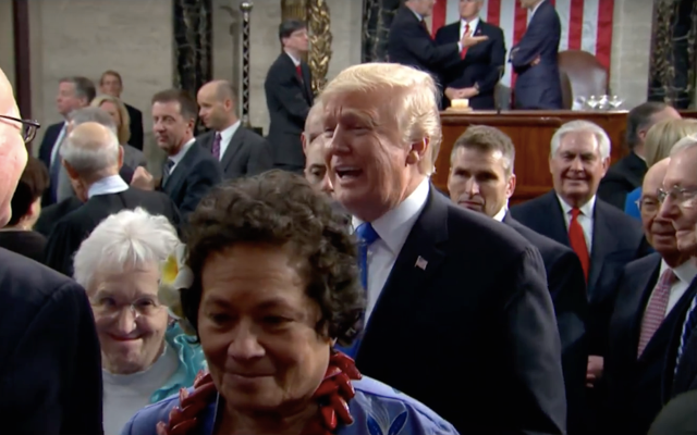 Amata and President Trump at SOTU