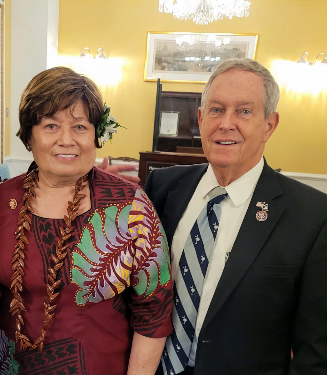 Congresswoman Amata and Congressman Joe Wilson a senior Member of the Armed Services Committee