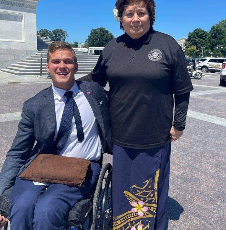 Congresswoman Amata recently with Rep. Madison Cawthorn outside the U.S. Capitol