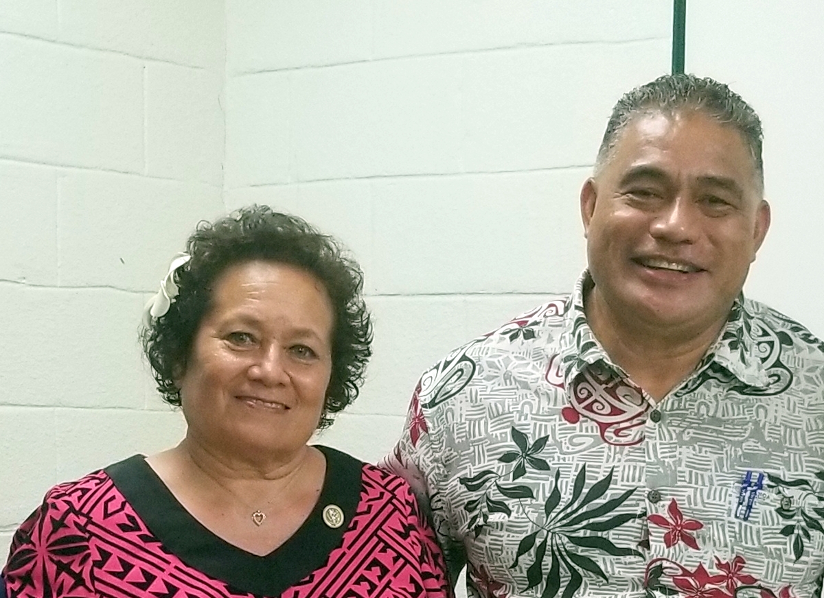 Congresswoman Uifaatali Amata and Health Director Motusa Nua