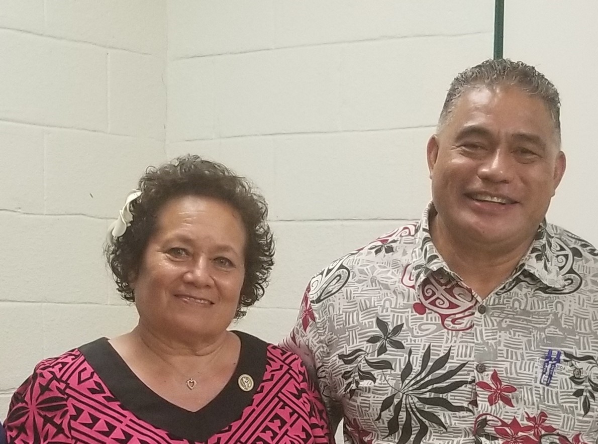 Congresswoman Uifaatali Amata and Director Motusa Nua 