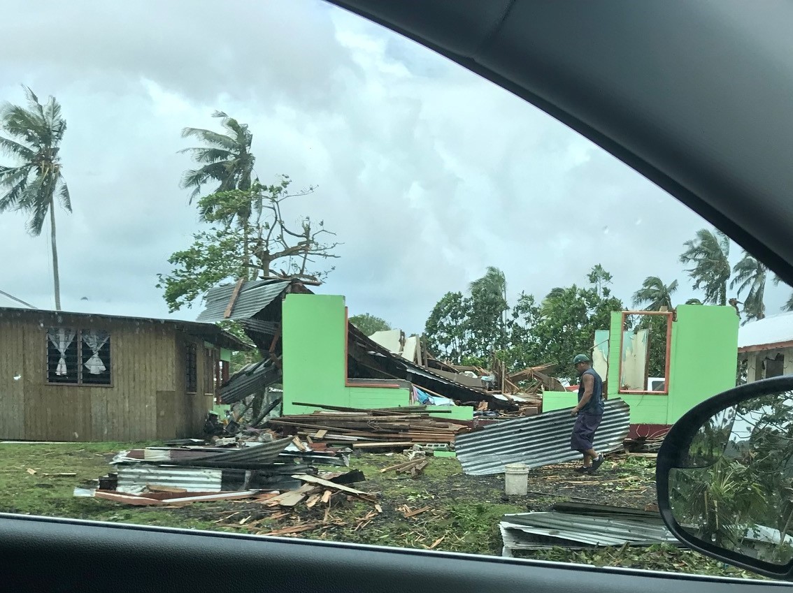 Storm damage in American Samoa