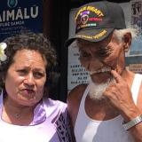 Amata talking to Purple Heart Veteran Fanuatanu Mamea