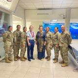 Congresswoman Amata and Admiral Fagan with members of 9th Mission Support Command, US Army