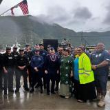 Group photo with USCG and Shipyard personnel