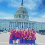 Students at the Capitol on a sunny DC day