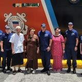 Congresswoman Amata and Admiral Day (center) at the CGC Juniper, Pago Pago Harbor