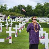 North Africa American Cemetery decorated before Memorial Day 2022
