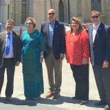 Amata with bipartisan Members of Congress on visit to troops, Israel and Qatar