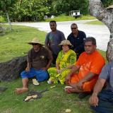 Amata with farmers in Ta'u in the Manu'a Islands