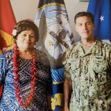 Congresswoman Amata and Indo-Pacific Commander Admiral John Aquilino