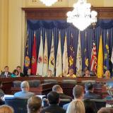 Congresswoman Amata in Veterans' Health Subcommittee, which Congresswoman Gabbard joined to discuss the bipartisan Burn Pits Accountability Act