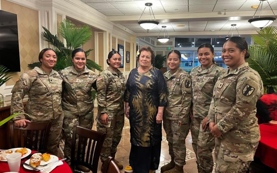 Pictured in 2024 with women Service Members making us proud in the US Army