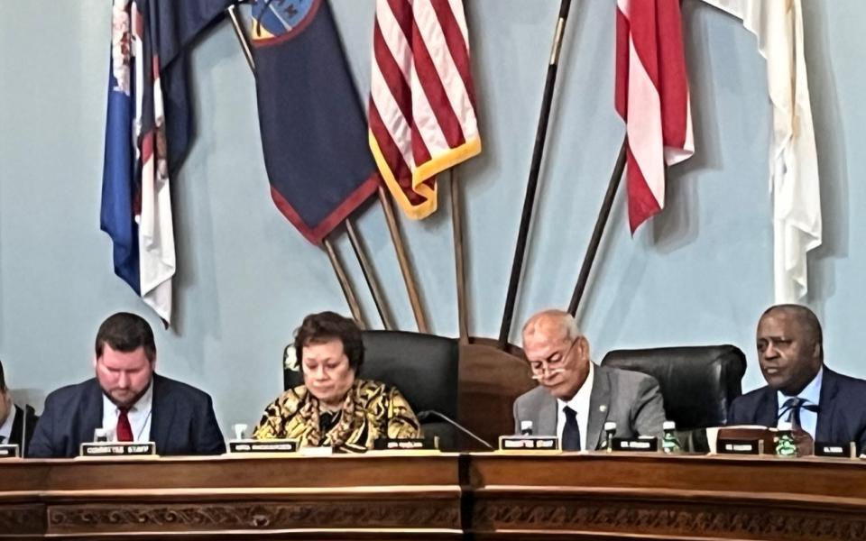 Congresswoman Amata and Congressman Sablan earlier this year presiding over a hearing