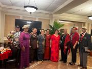 L to R - Mariota Tuiasosopo, Fa’alagiga Glaude, High Chief Fanene, Uifa’atali Amata, Rep. Fa’aui Vaitautolu, Leafaina Tavai, Ipu Lefiti, Arrianna Princess Auva’a, Andre Glaude