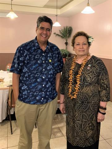 Congresswoman Amata and President Whipps in Palau - April 2022