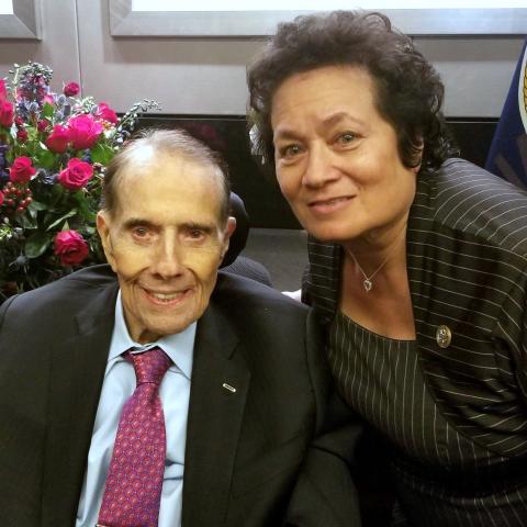 Congresswoman Amata with World War II Veteran and former Senate Majority Leader Bob Dole (file photo)