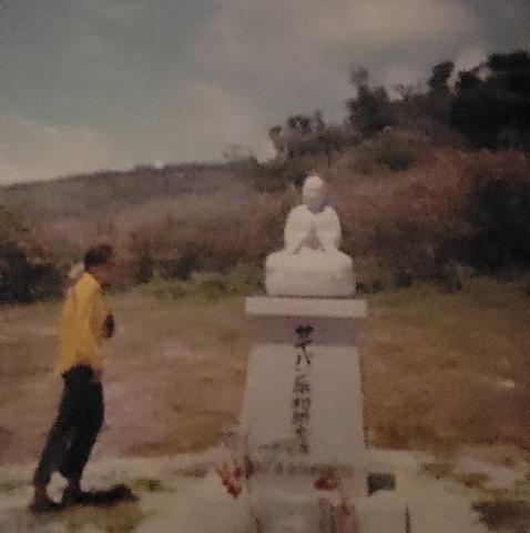 Amata visiting the Shinto war memorial at Marpi during her time with the Peace Corps
