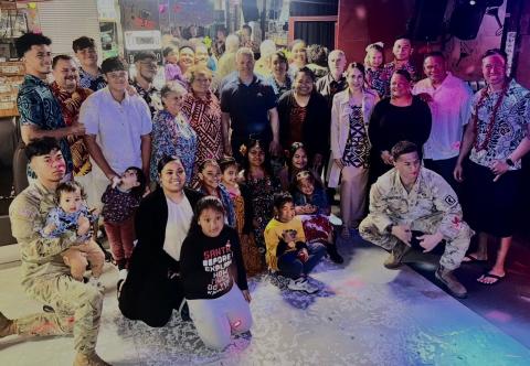 Congresswoman Amata and Brig. Gen. Carpenter, 7ATC CG, with our Samoan group in Germany
