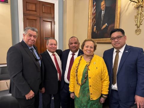 Congresswoman Amata with the Ambassadors of the Freely Associated States