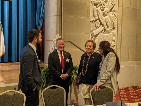 Representatives of the Pacific US Territories speaking with Chase Wilson, Associate Director, WH Office of Intergovernmental Affairs