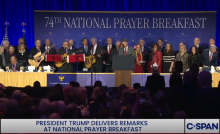 Prayer Breakfast Members Choir with Congresswoman Amata near the center podium