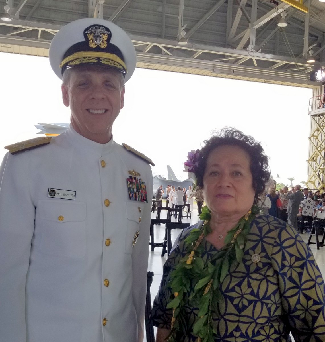 Congresswoman Amata and PACOM Commander Admiral Davidson