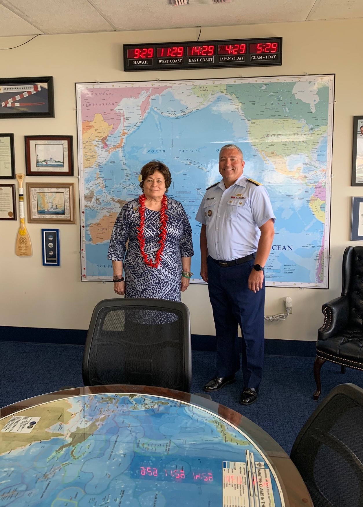 Congresswoman Amata and Rear Admiral Matthew Sibley USCG