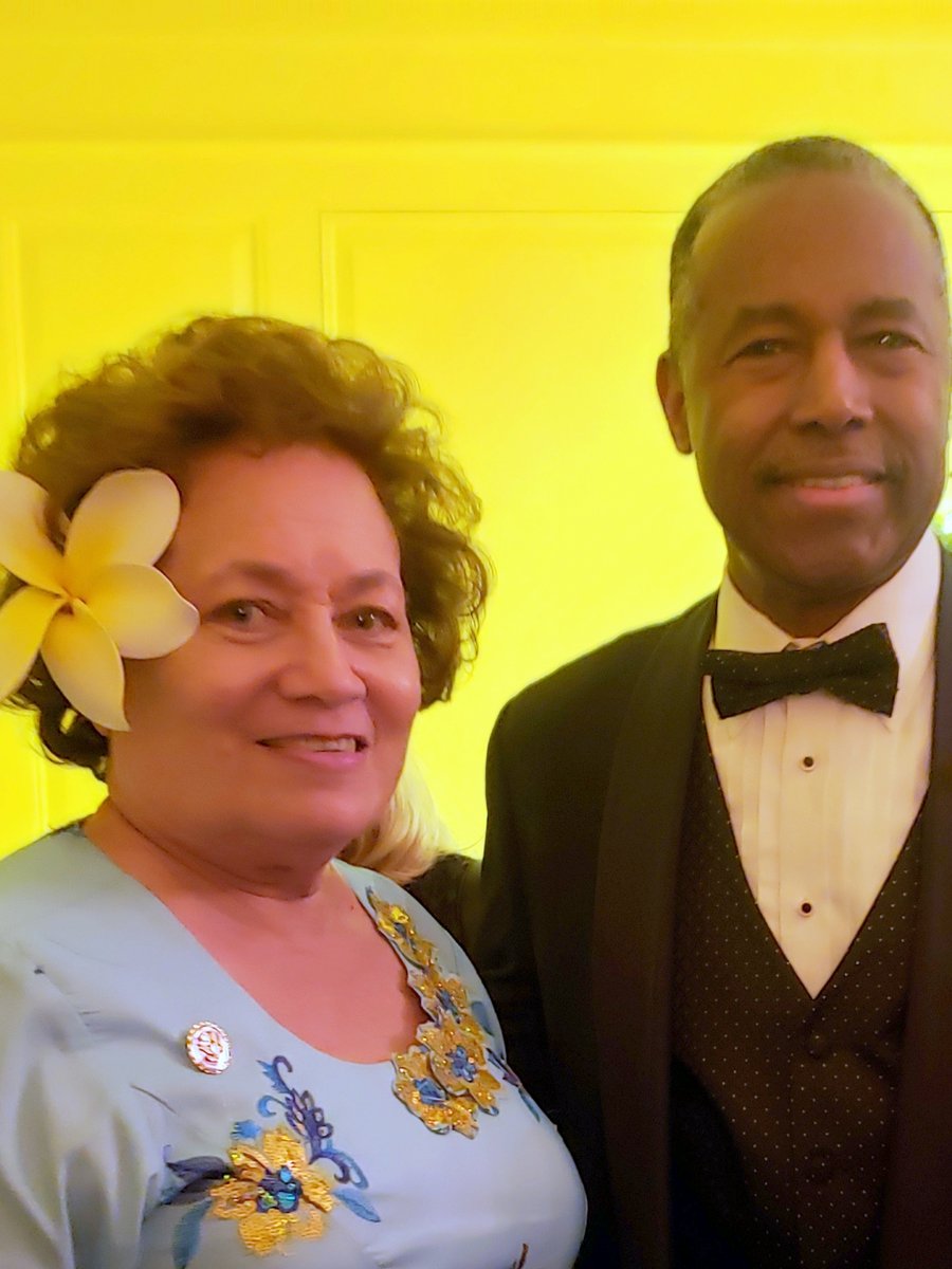 Congresswoman Amata and Secretary Dr Carson at a White House event
