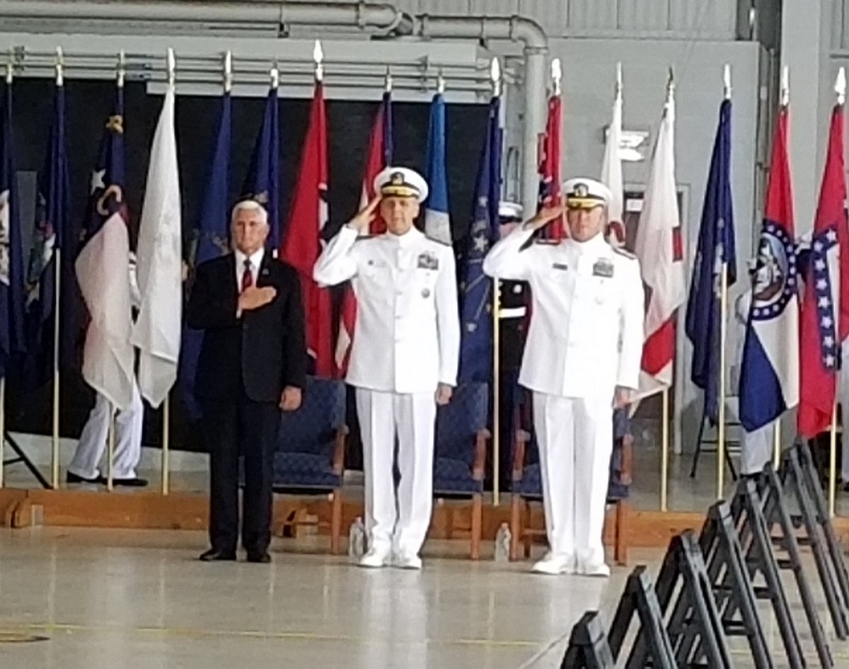 Vice President Pence at the military Honor Carry ceremony